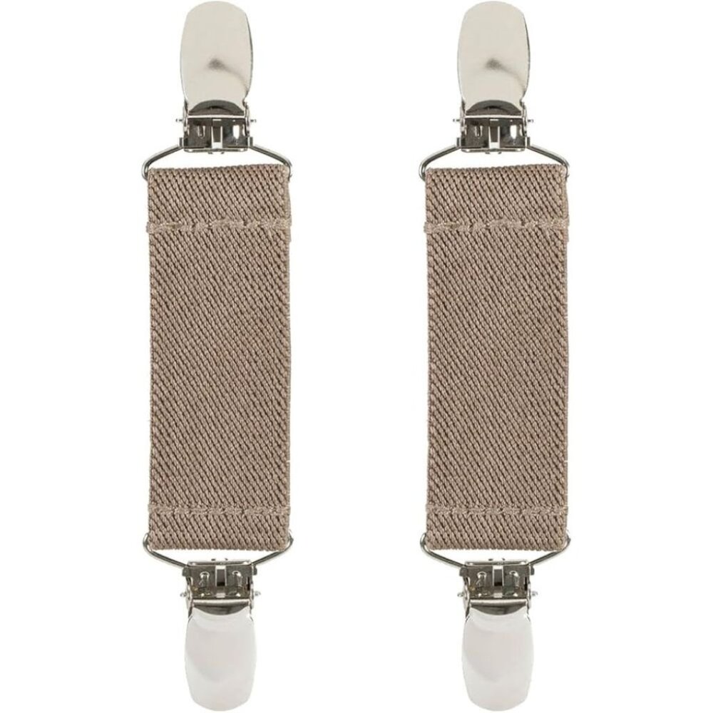 Hold’Em 1” Boot Straps Leg Pant Stirrup Elastic Extra Heavy Clips -  Tan